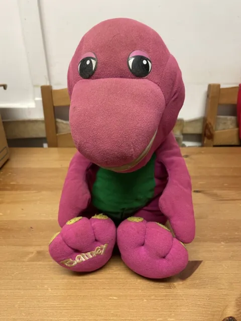 Vintage Interactive Barney Dinosaur Talking Singing Large Soft Plush Toy 16”