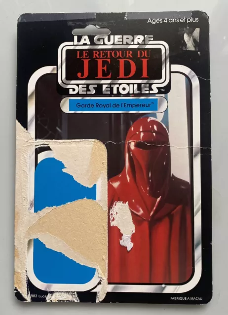 French Meccano STAR WARS Vintage Emperor royal guard Cardback 1983