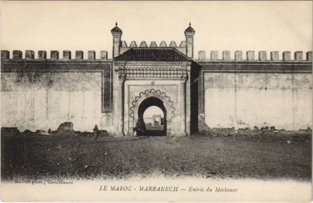 CPA AK MARRAKECH Entrance to the Mechouar (10545)