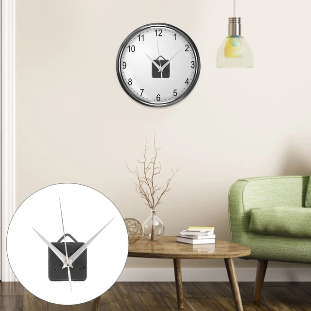 Grande Orologio Da Parete 3D Con Aghi Metallici - Design Minimal Senza Cifre - Fai Da Te, Argento - 3