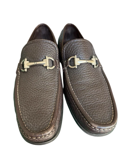 SALVATORE FERRAGAMO MENS 8D Leather Grandioso Gancini Bit  display picture 1