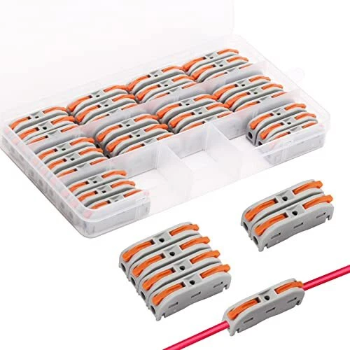KEEHOM 30 Pièces Connecteurs Electriques Rapide avec Levier Bornes de Connexi...