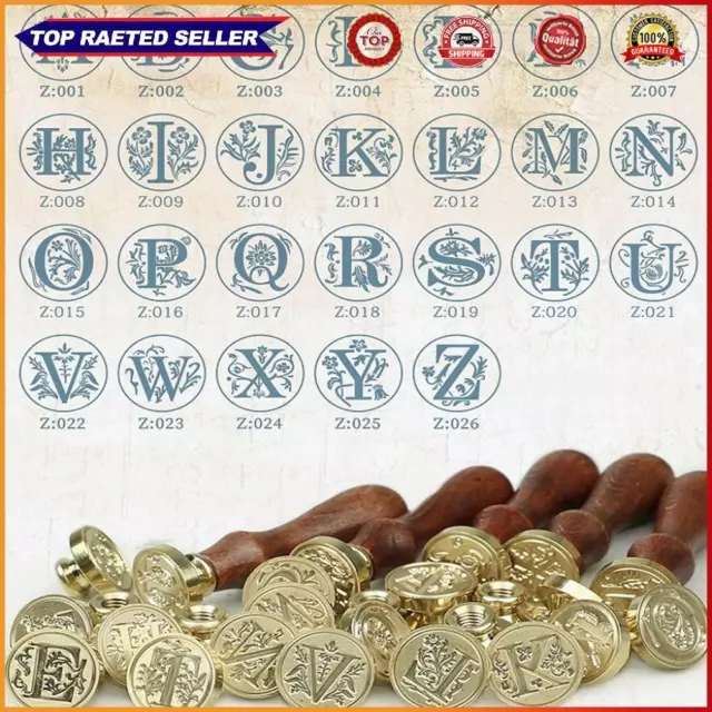 Sealing Wax Classic Initial Wax Seal Stamp Alphabet Letter