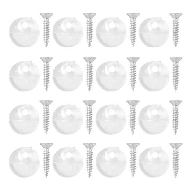 20 Pcs Un Verre Pinces En Plastique Clips Suspendus Miroir Étagère