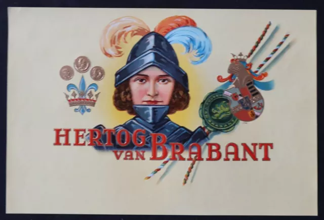 Ancienne étiquette BOITE CIGARE HERTOG VAN BRABANT old box cigar label