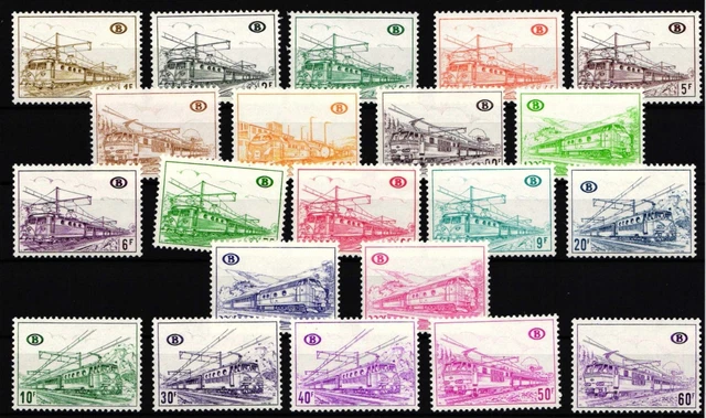 Belgien TR 378-TR 398 postfrisch Eisenbahnpaketmarken aus 1968 #HP998