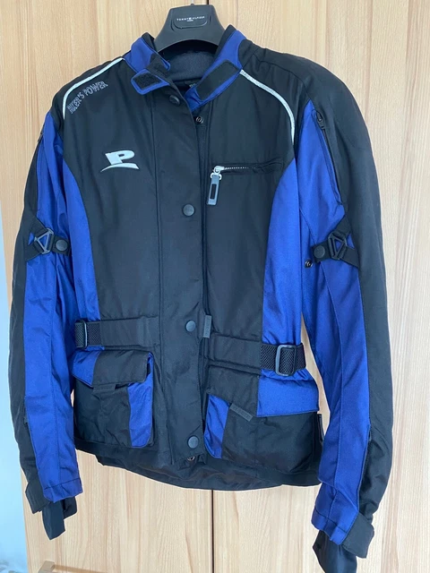 HEYBERRY Herren Motorradjacke Textil – Wasserdicht, Winddicht, Mit Protektoren, Schwarz/blau, Größen M-3XL