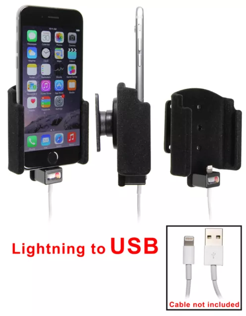 Support voiture Brodit iPhone 6 sans étui, pour fixation cable Apple lightning -