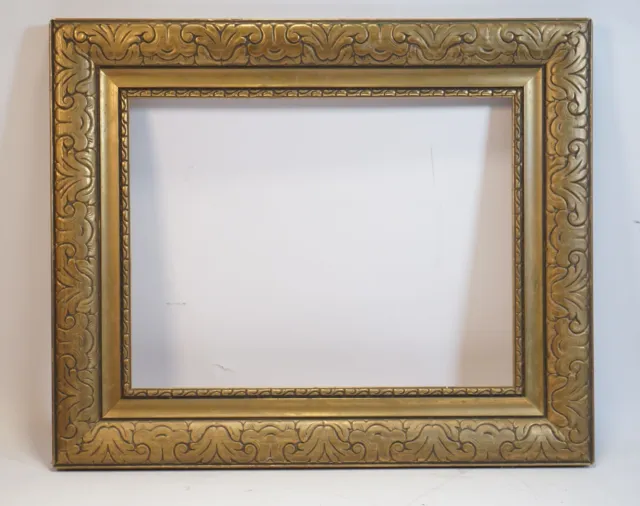 Antique Picture Frame Wood With Gold Trim Approx. 1940-1950 54 X 44 CM
