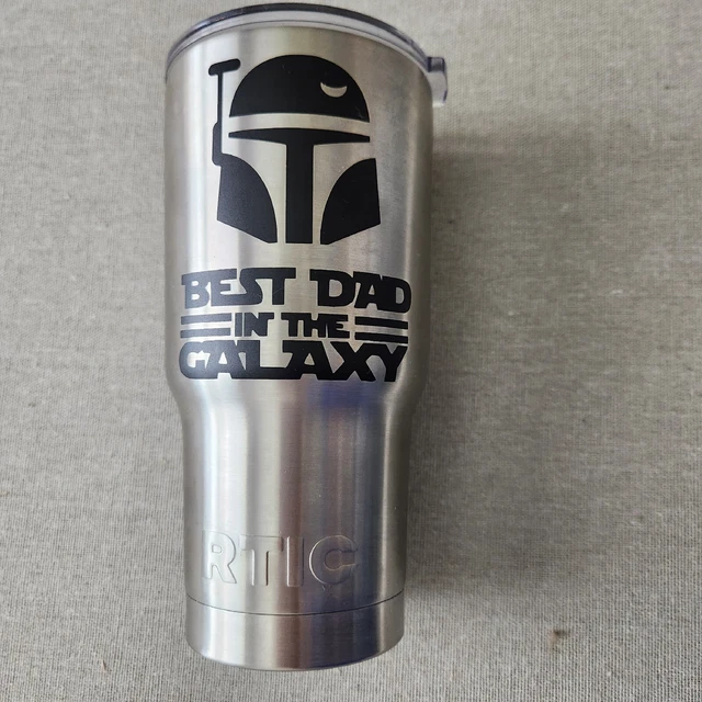 RTIC Boba Fett Best Dad In The Galaxy Travel Coffee Cup Tumbler 16oz Polar Cap