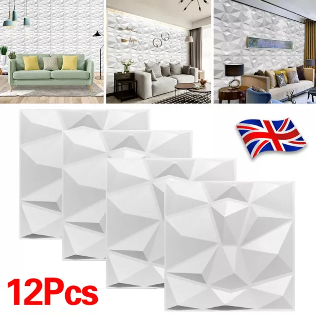 12x Kitchen 3D Wall Panels Covering PVC Cladding Wallpaper Decorative Tiles R