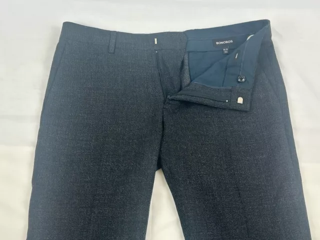 Bonobos  Marzotto  Tessuto Pants Men’s 32X32  Dark Gray Tailored Wool Stretch