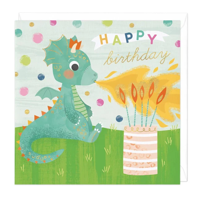 DRACHE KINDER ALLES Gute zum Geburtstag Karte von Whistlefish Pier