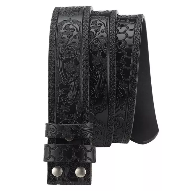 HANDMADE MEN'S REAL leather Belt Full Grain Leather Duty Without Buckle ...