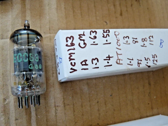 12AX7 SH- ECC83 Tube Electronique NOS MAZDA 5 Etoiles 1.21/1.23 Matched !! T91 EUR 253,63 - FR