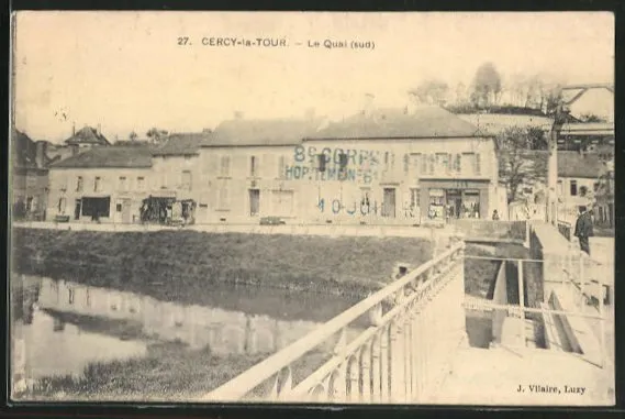 CPA Cercy-la-Tour, Le Quai 1915