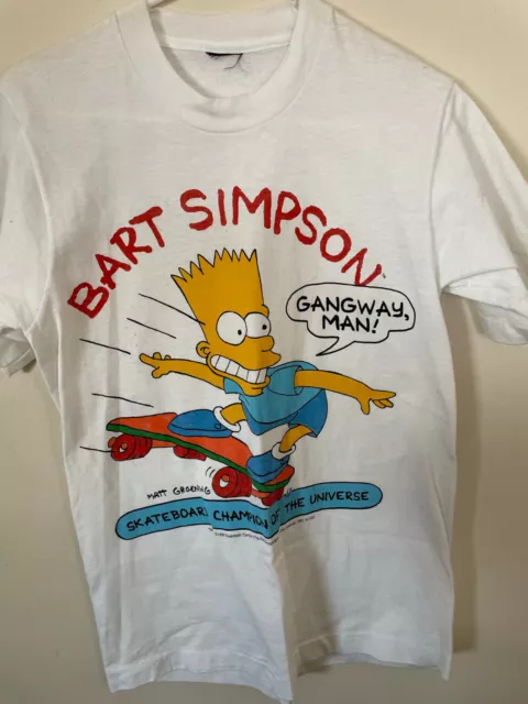 Vtg Screen Stars Best Bart Simpson t-shirt  GANGWAY MAN! READ DESCRIPTION