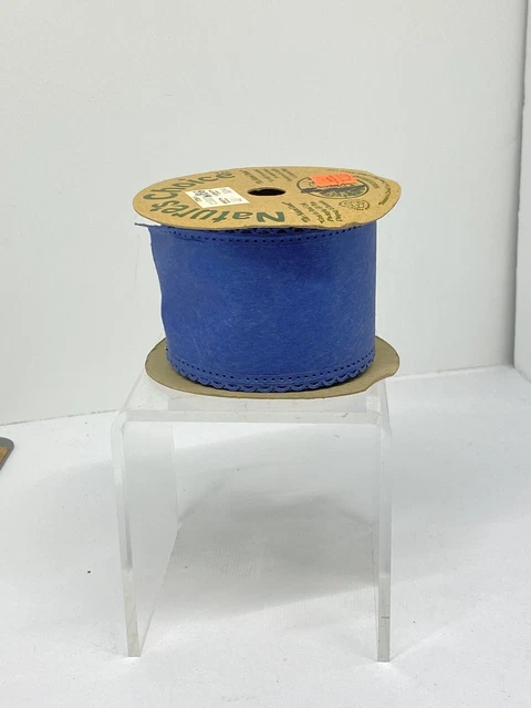 Cinta azul cableada 2,5"" X 10 yardas elección de la naturaleza Inglaterra artesanía reciclada