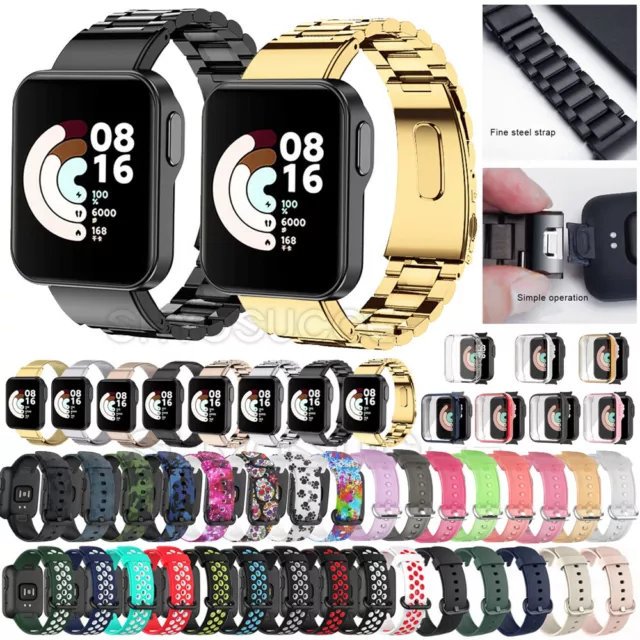 For Xiaomi Mi Watch Lite/Redmi Silicone Stainless Steel Strap Band Bracelet Loop 2