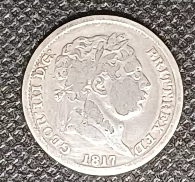 1817 King George III .925 Silver Shilling #3