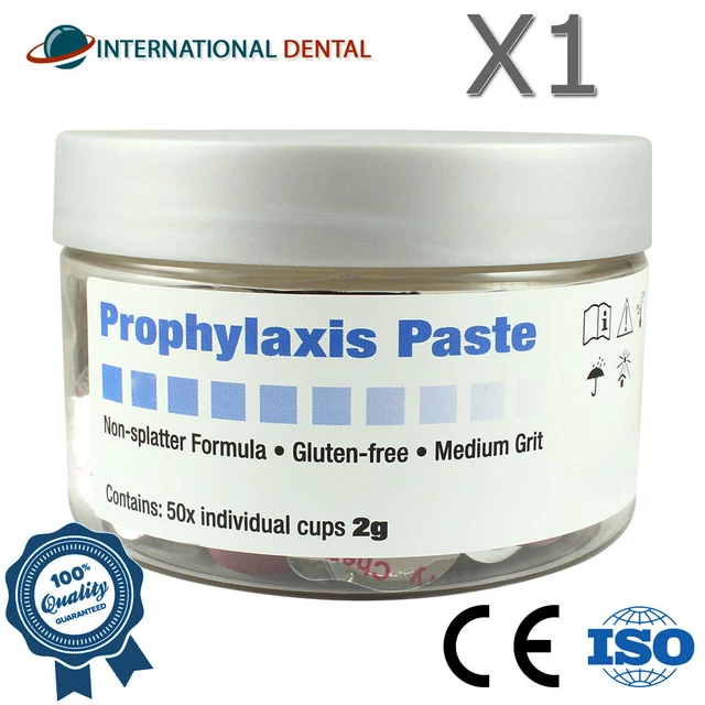 PROPHYLAXIE DENTAIRE PÂTE Tasses individuelles Saveur Dents Plaque