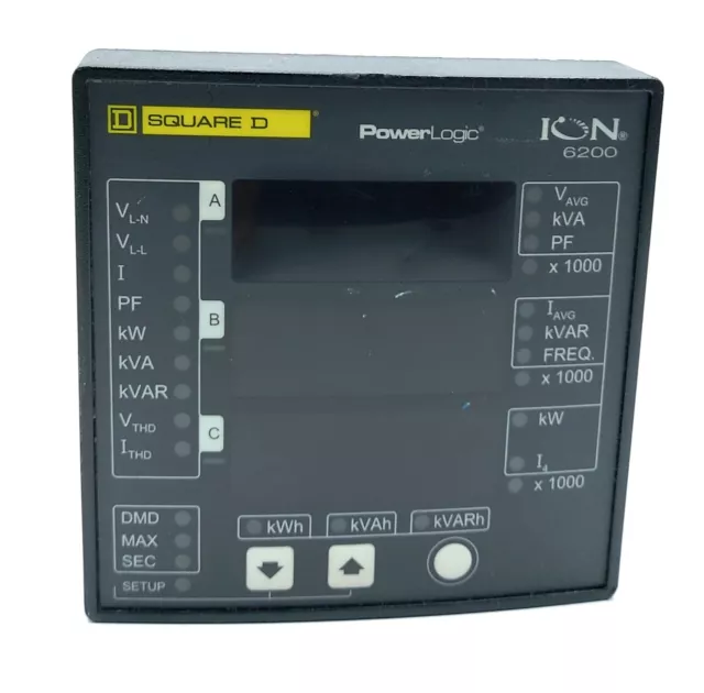 Square D PowerLogic ION 6200 Digital Panel | Power & Energy Meter LY-080800120-1