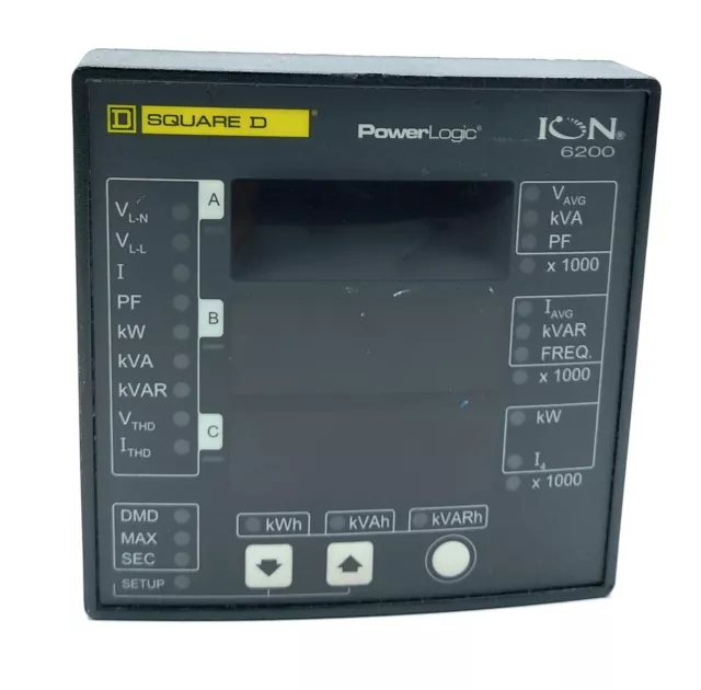 Square D Powerlogic Ion 6200 Digital Panel Power & Energie Meter LY-080800120-1