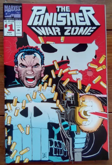 The Punisher: War Zone 1, Die-Cut Cover, Marvel Comics, March 1992, Fn/Vf