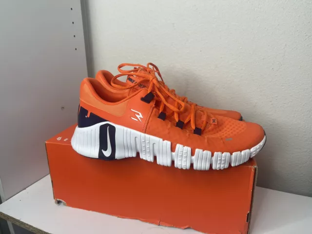 NIKE FREE METCON 5 Training Shoes Mens 13 RW Russell Wilson Orange