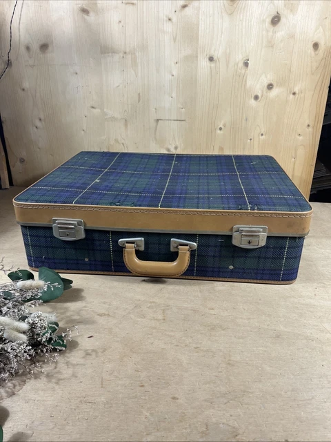 SAC VOYAGE BAGAGE cuir toile GUCCI vintage mode art déco 1950 Italie