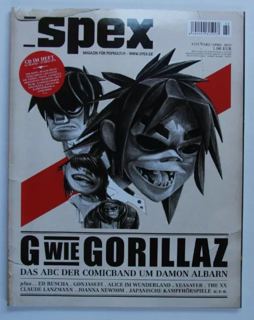 Spex No.325 - März/April 2010 GER Magazine Gorillaz Peter Hein Joanna Newsom