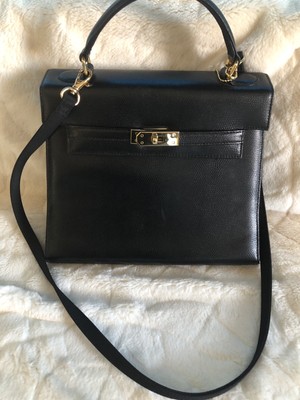 65035 AUTH HERMES black POROSUS KELLY I 35 SELLIER Bag $15,999.99 ...