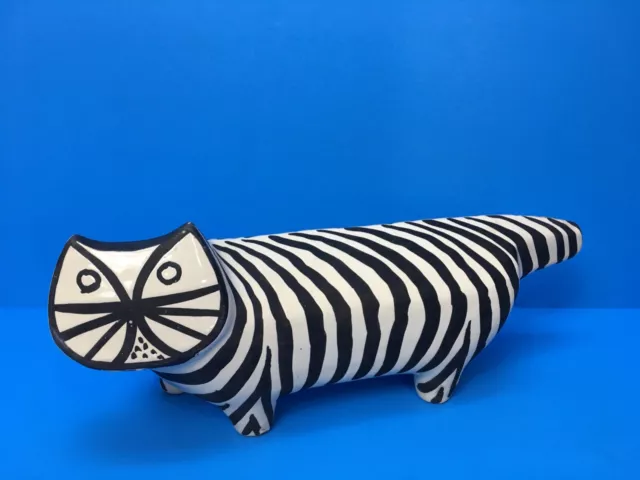 Bitossi Vintage 1968 Gatto Tigrato Mid Century Modern Cat Figurine ~ Aldo Londi