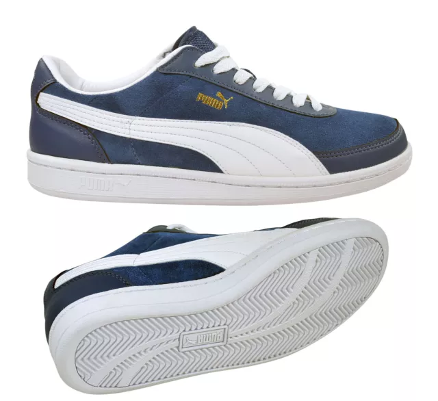 Puma Smash Vincitore Ensign Bianco Blu Classic Scarpe Blu Bianco