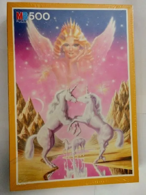 MB 500 Teile Puzzle. Unicorn Angel, Einhörner Engel, Nr. 13607.223.