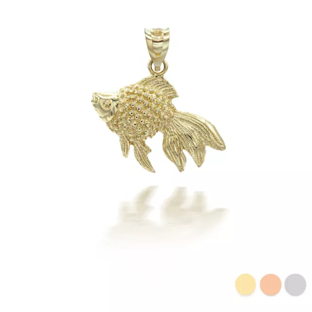 Gold Good Luck Goldfish Charm Pendant Necklace