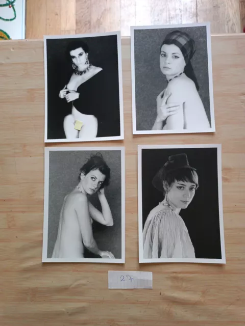 Lot de 4 photos argentique nu femme  format 13X18cm circa 1980. Nu Artistique En