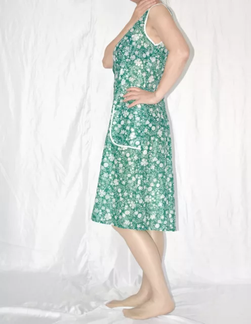 nass glänzende DEDERON Kittelschürze* XS (34) * DDR VEB Retro Vintage Kleid 2