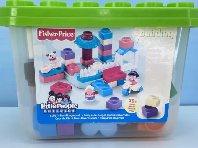 Mattel Fisher Price Little People Builders Stacking Blocks Park, 2007 Incomplete
