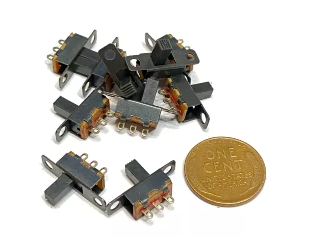 10 Pieces SS12F15G6 ON/off 2 Position 1P2T SPDT Panel Mini Slide Switch C12