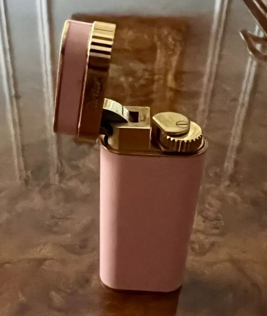 Le Must de Cartier Gold plated Lighter in Candy Pink - Extremely Rare