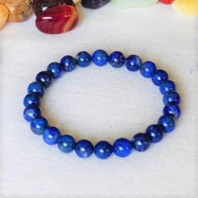 Lapis Lazuli Bracelet Classique perles 6 mm ou 8 mm - Pierres de Lithothérapie