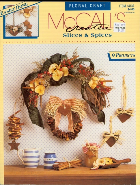 McCall's Creates-REBANADAS Y ESPECIAS - 9 PROYECTOS - Folleto 14137 - Artesanía floral