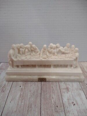 The Last Supper Statue By Ricordo di Roma 7.5"X3.5" Alabaster And Marble