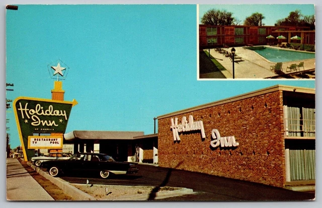 Holiday Inn Rocky Mount North Carolina Multi View Old Cars Pool Vintage Postcard