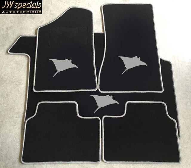 Alfombra Del Coche Alfombrilla Maletero Kit para Opel Manta B Rochen Plata