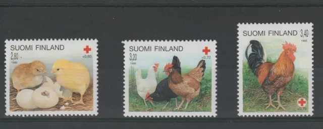 1996 Finlandia Fauna  Gallinacei  Pro Croce Rossa N° 130071302  -  3 Val. Mnh Mf