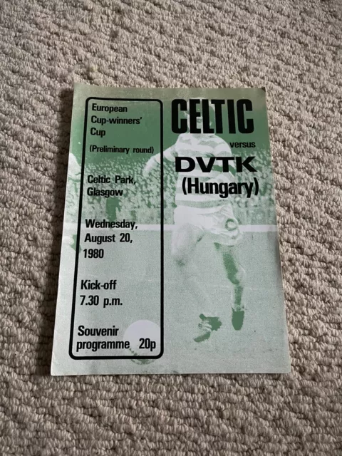 RARE CELTIC v DVTK (HUNGARY)  FOOTBALL PROGRAMME