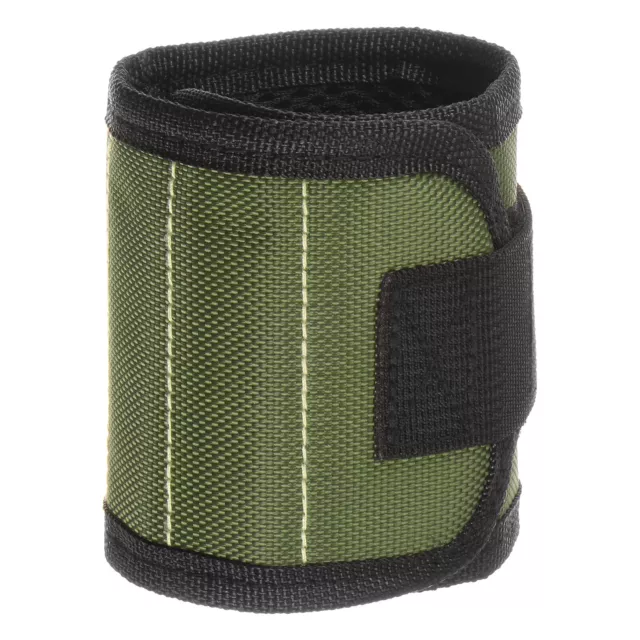 Magnetic Wristband for Screws 15 Magnets Nylon Wrist Band Dark Green