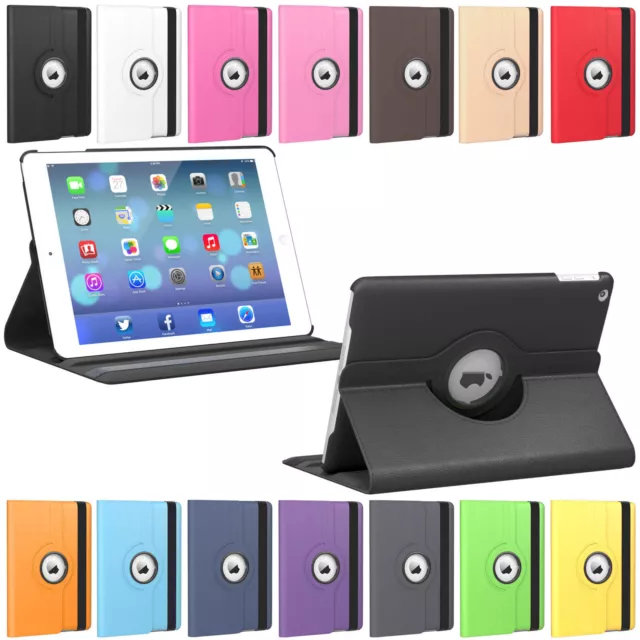 Tasche für Apple iPad Smart Case Schutz Hülle Etui Tasche Bumper Flip Cover 360°